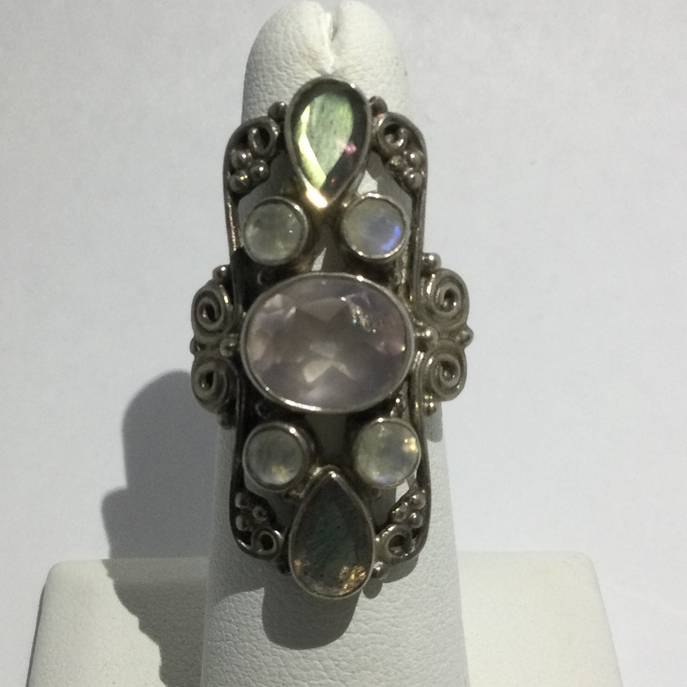 925 Silver Gemstone Ring - image 2